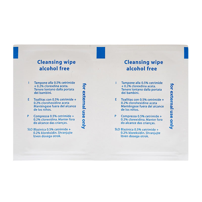 Lingettes de nettoyage chlorhexidine enveloppé individuellement les lingettes antiseptice sans alcool