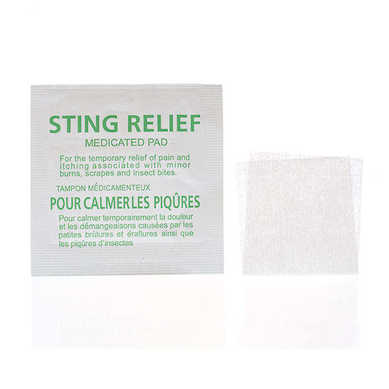 Sting Relief Prep Pad non tissé PADS PADS Utilisation des premiers soins